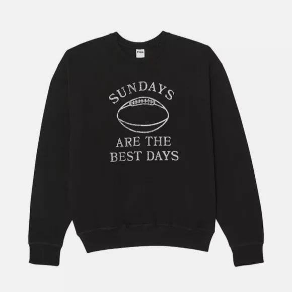 PINK VS "Sundays are the Best Days" Crewneck Sweater Black. Size L - Picture 3 of 6